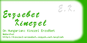 erzsebet kinczel business card