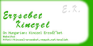 erzsebet kinczel business card